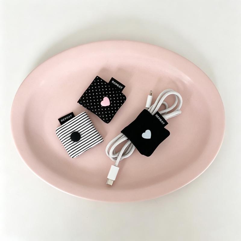 Cable Management Bag - Fabric Data Cable Organizer Storage Bag