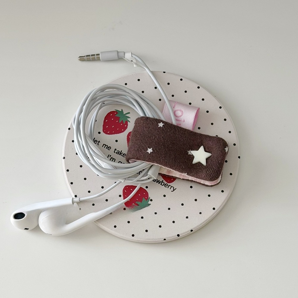 Cute Strawberry Korean Y2K Ear - Cable Management Bag review and price