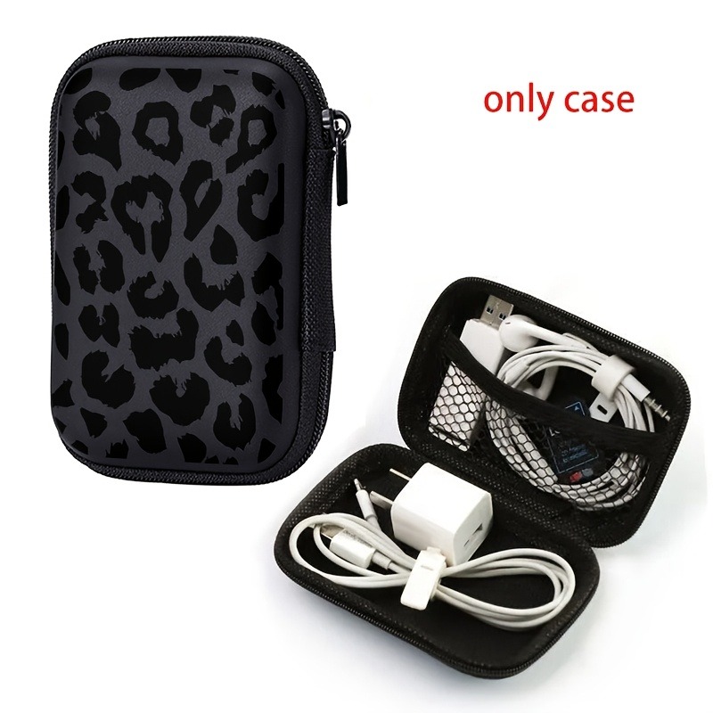 Black Leopard Print EVA Hard S - Cable Management Bag review and price