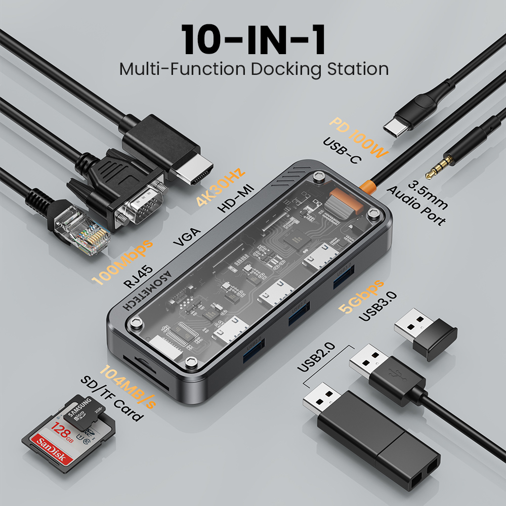 10 In 1 Hub Usb 3.0 Type C To  - Apple Accessories Laptop review and price